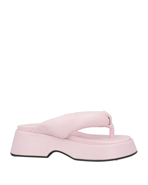 Ganni Pink Thong Sandal