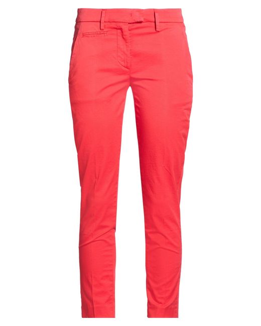 Dondup Red Pants Cotton, Elastane
