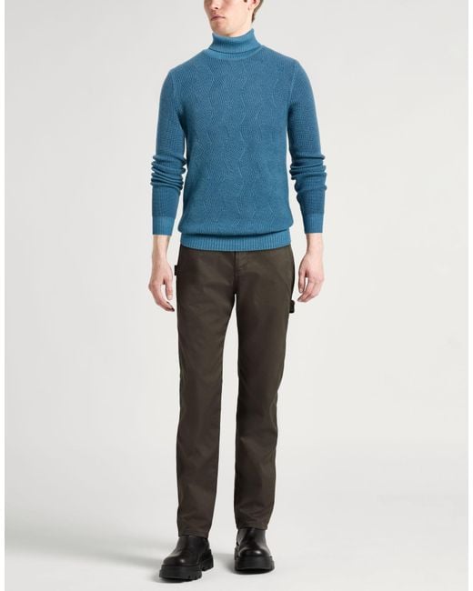 Moorer Blue Turtleneck for men