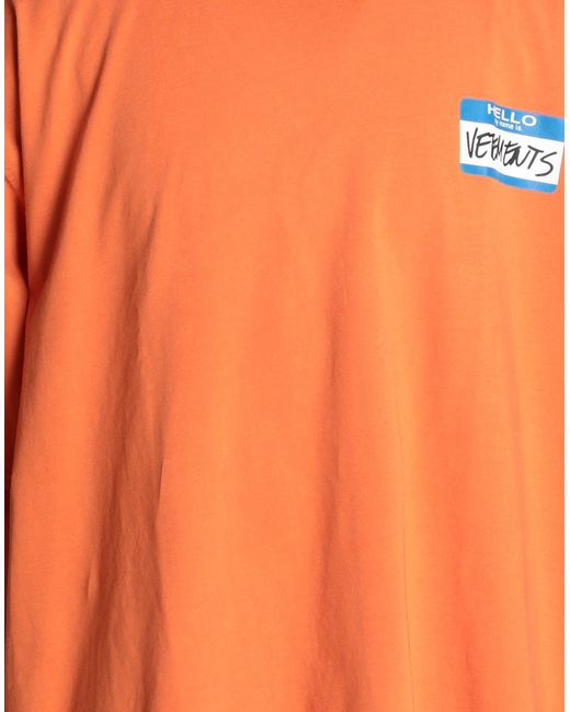 Vetements Orange T-shirt for men