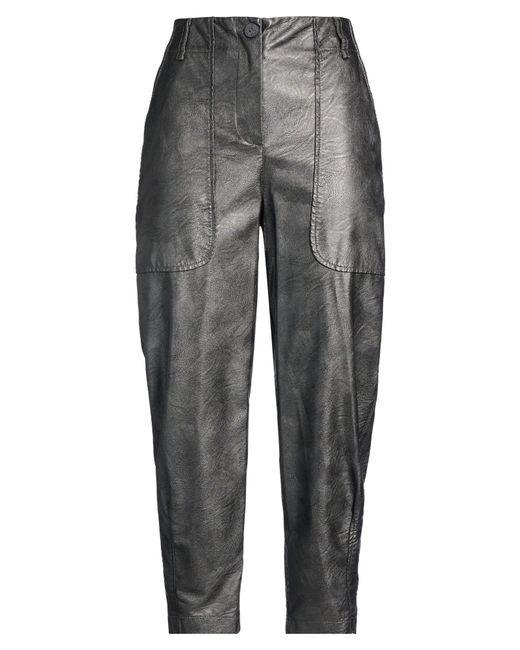 ALESSIA SANTI Gray Pants Viscose, Polyurethane Resin