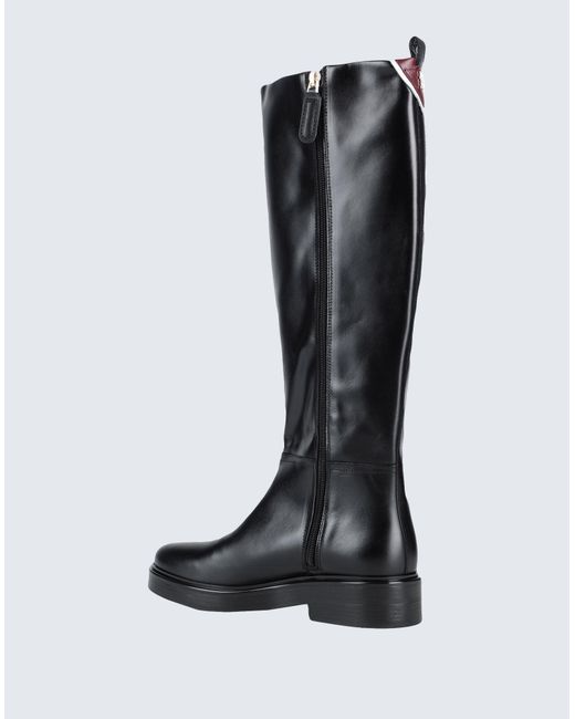 Tommy Hilfiger Black Elevated Leather Knee-high Boots