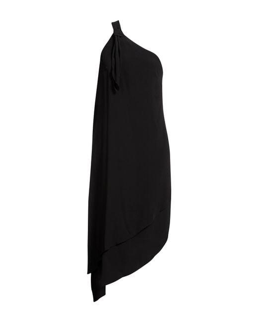 Carla G Black Midi Dress Acetate, Silk