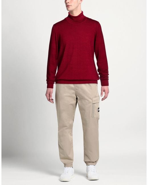 Jeordie's Red Turtleneck Merino Wool for men