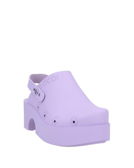XOCOI Purple Mules & Clogs