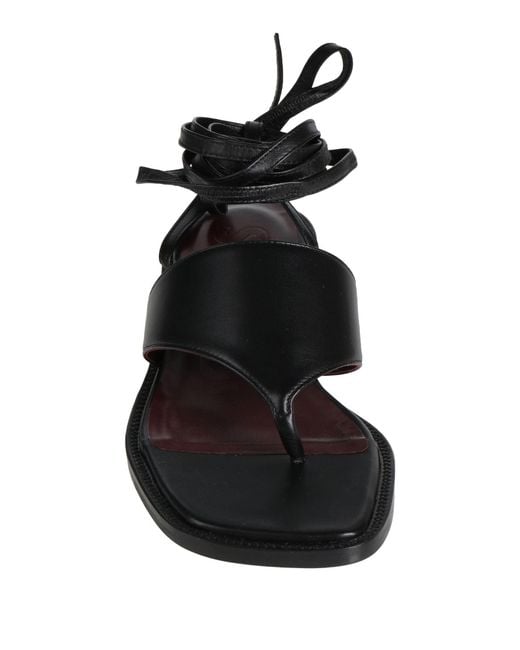 Staud Black Thong Sandal