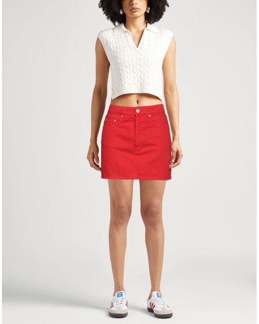 AMI Red Mini Skirt