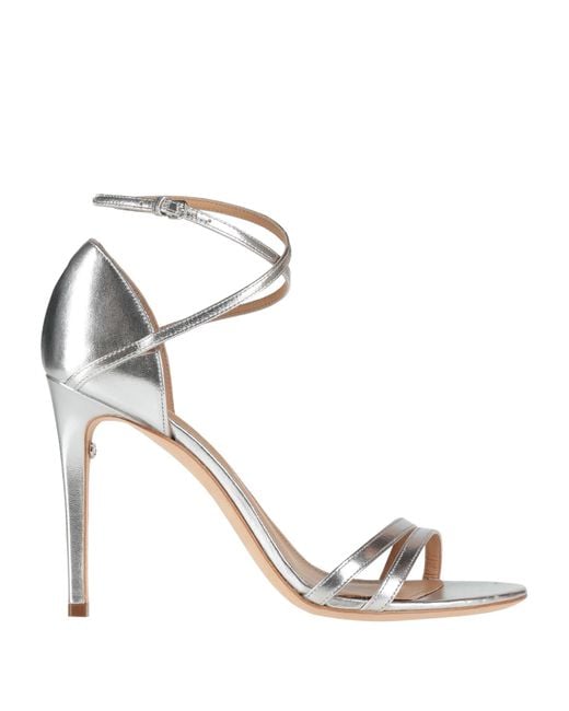 Ferragamo Metallic Sandals Leather