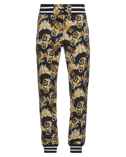 Versace Jeans Couture Black Pants Cotton, Polyester, Elastane for men