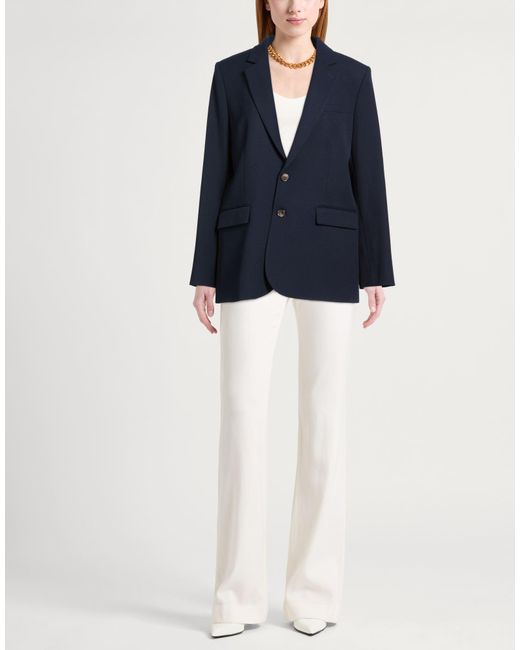 FRAME Blue Everyday Blazer Blazer Polyester, Viscose, Elastane