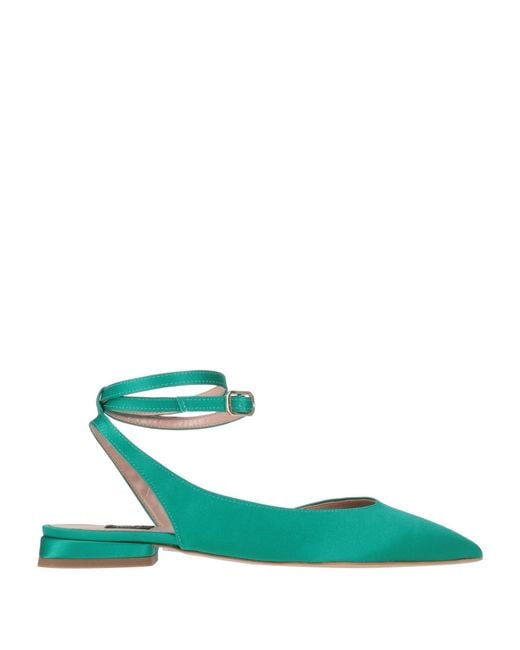 Islo Isabella Lorusso Green Ballet Flats Textile Fibers