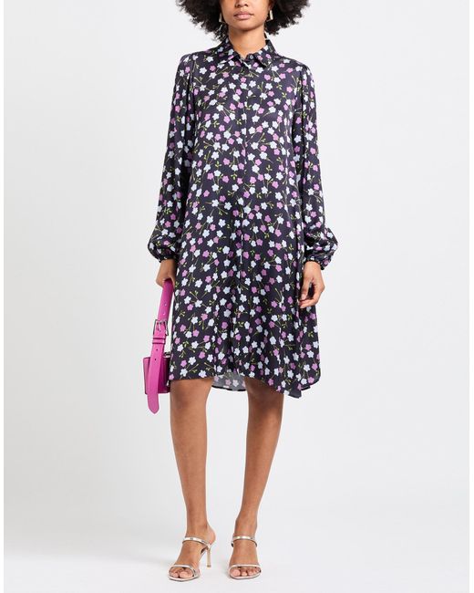 Robert Friedman Blue Midi-Kleid