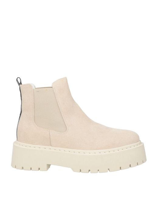 Steve Madden Natural Light Ankle Boots Leather