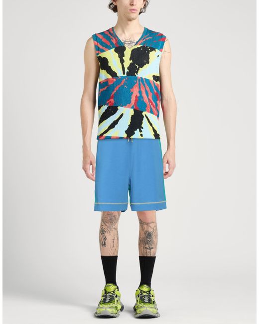 Moschino Blue Shorts & Bermuda Shorts Cotton, Elastane for men