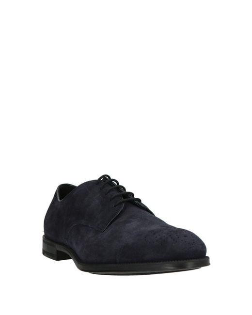 Doucal's Black Midnight Lace-Up Shoes Leather for men