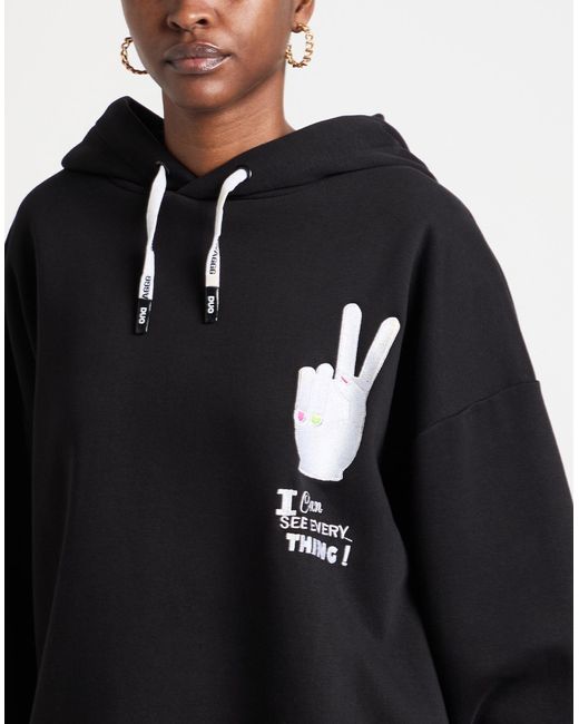 Sudadera Duo de color Black