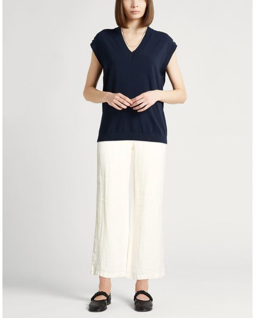120% Lino White Pants Linen