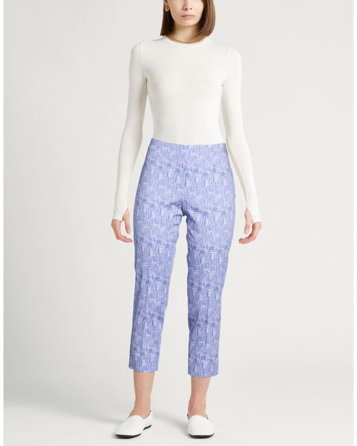 Peserico Blue Pants Cotton, Elastane