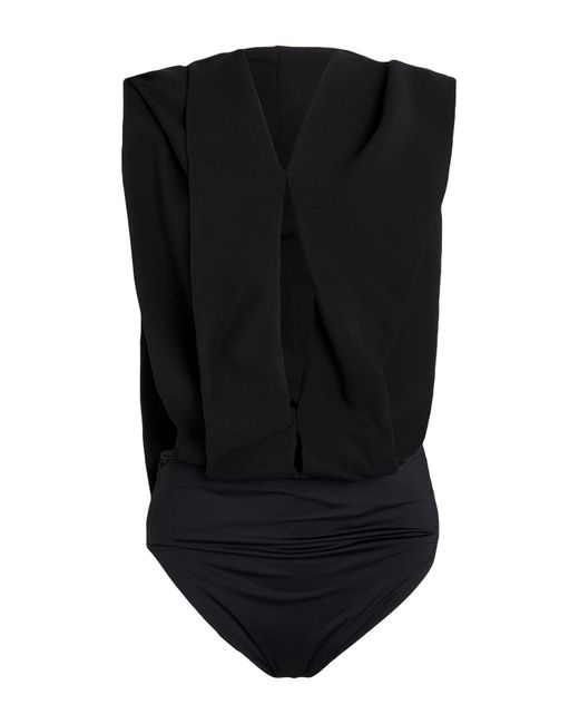 インナー・ルームウェアその他 Salvatore Ferragamo Stretch Viscose Blend Bodysuit Ferragamo Bodysuit Viscose, Polyamide, Elastane in Black | Lyst
