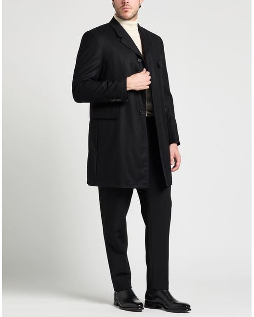 Thom Browne Black Coat Wool for men