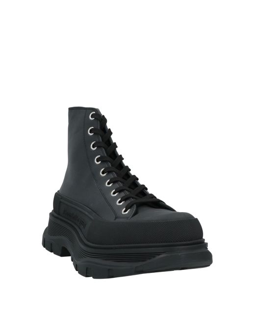 McQueen Black Ankle Boots for men