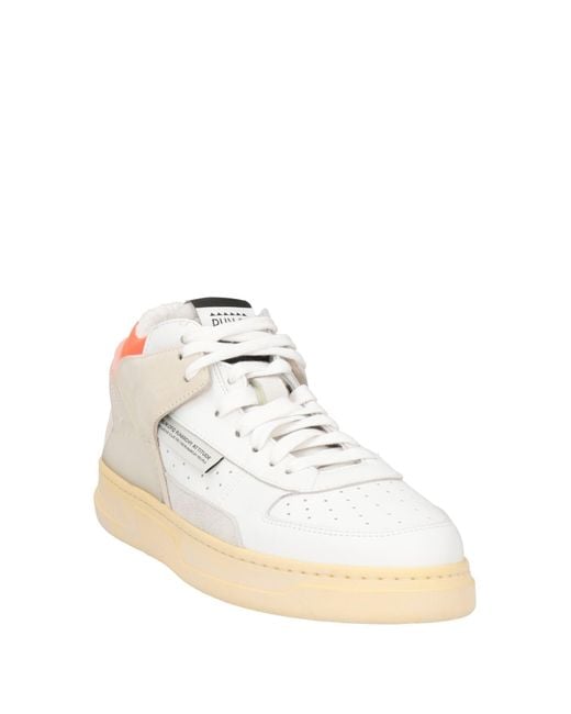RUN OF White Sneakers Leather, Plastic for men