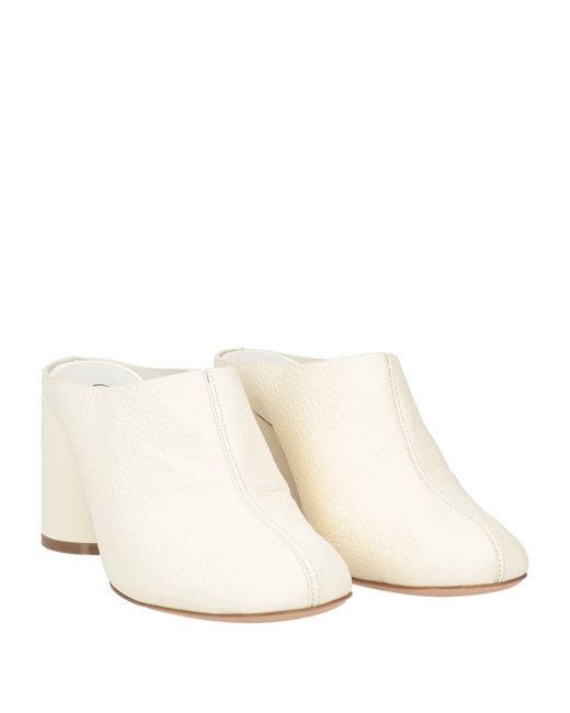 Casadei White Mules & Clogs