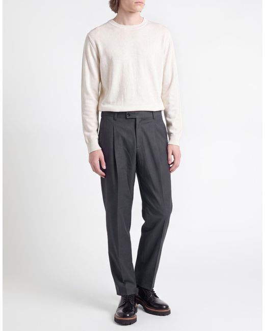 BE ABLE Gray Pants Virgin Wool, Elastane for men