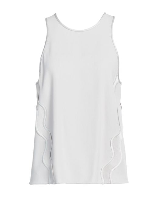 Emporio Armani White Top Acetate, Viscose, Polyester