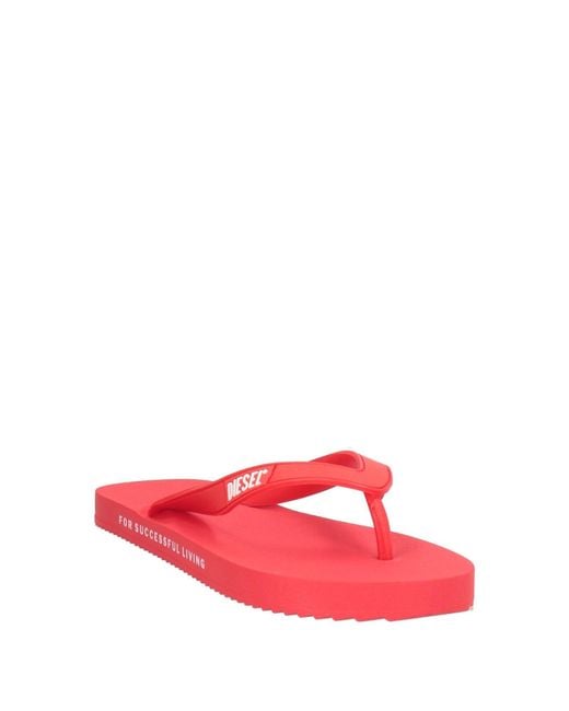 DIESEL Red Thong Sandal Synthetisches Material
