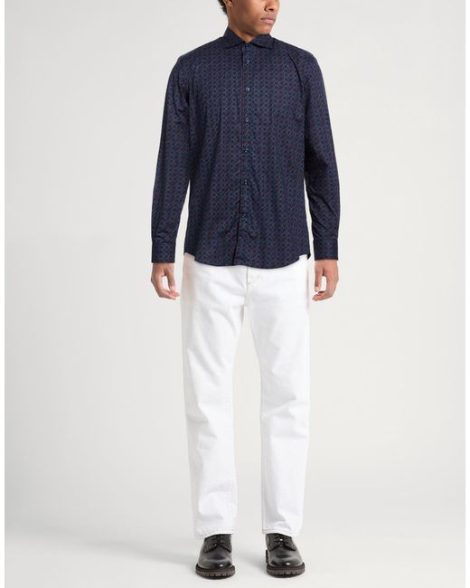 Paul & Shark Blue Midnight Shirt Cotton, Elastane for men