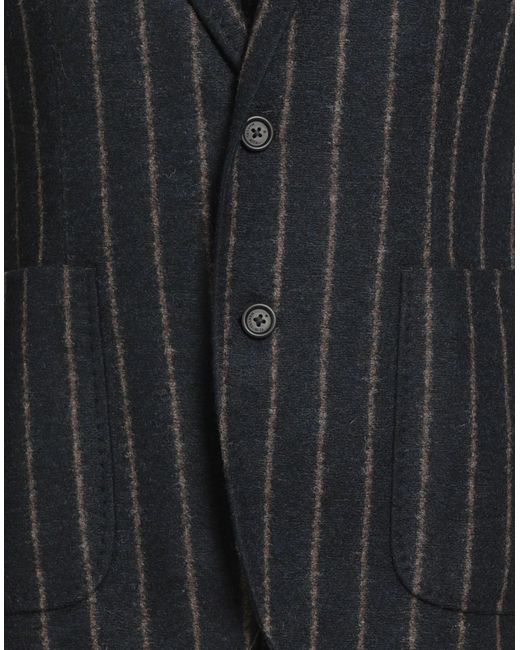 Manuel Ritz Black Blazer Acrylic, Virgin Wool, Polyester for men