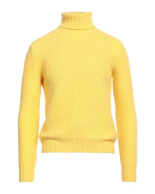 Mp Massimo Piombo Yellow Turtleneck Lambswool for men