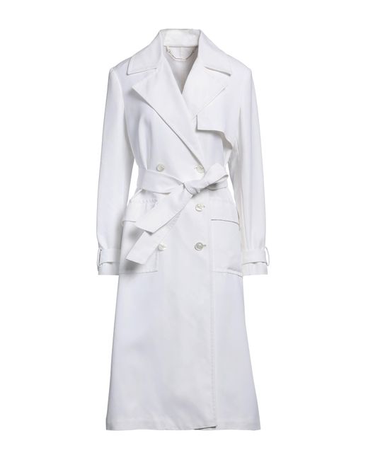Kiton White Overcoat & Trench Coat