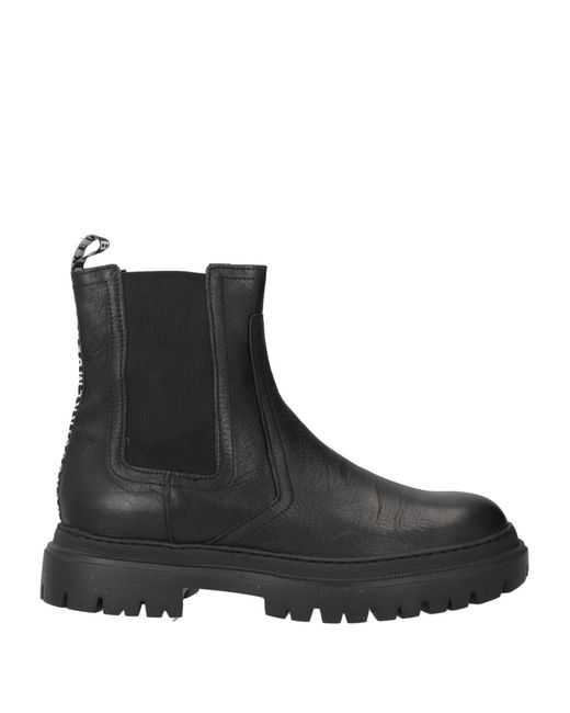 Bikkembergs Black Ankle Boots Leather for men
