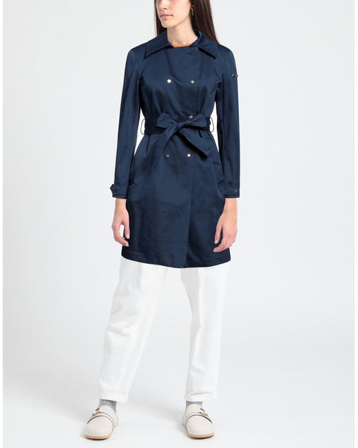 Add Blue Overcoat & Trench Coat