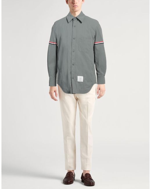 Thom Browne Gray Shirt Nylon, Polyester for men