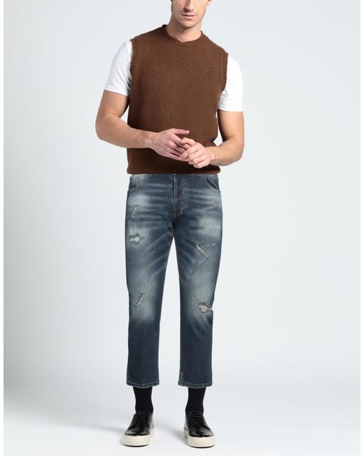 Entre Amis Blue Denim Trousers for men