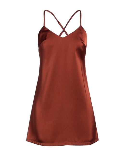 SILENCE LIMITED Red Tan Mini Dress Pes
