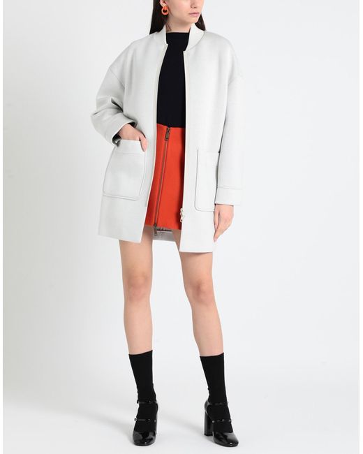MAX&Co. White Overcoat & Trench Coat