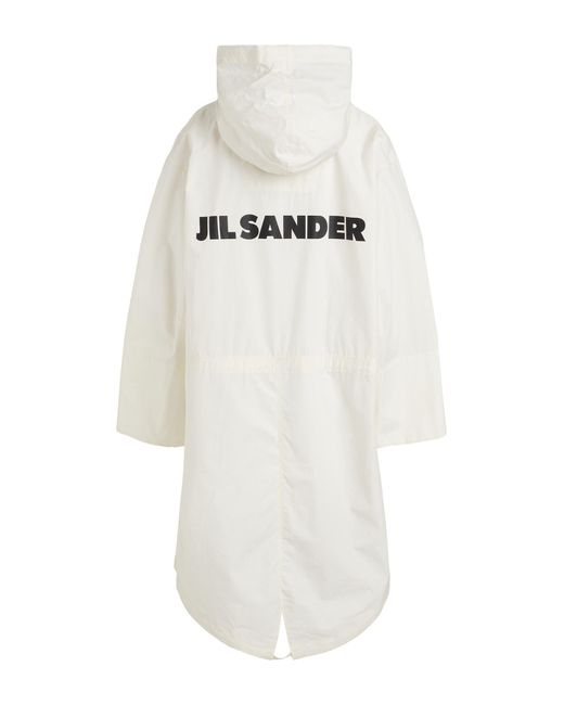 Jil Sander White Overcoat & Trench Coat