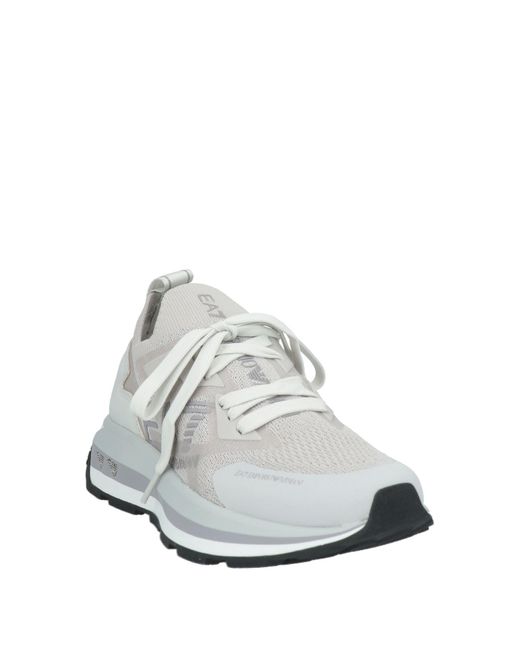EA7 White Light Sneakers Polyester, Thermoplastic Polyurethane, Polyurethane for men