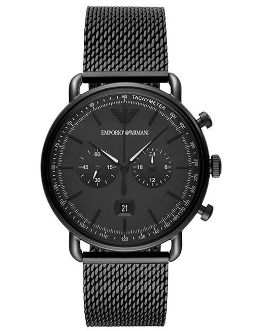 Emporio Armani Armbanduhr in Black für Herren