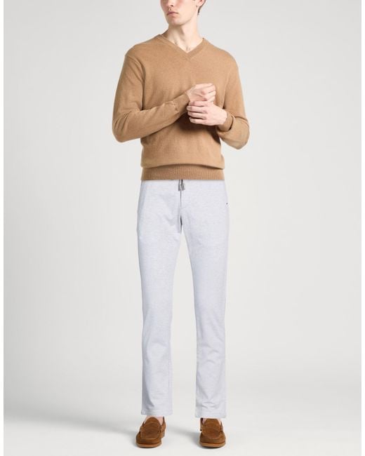 Fedeli White Light Pants Cotton for men