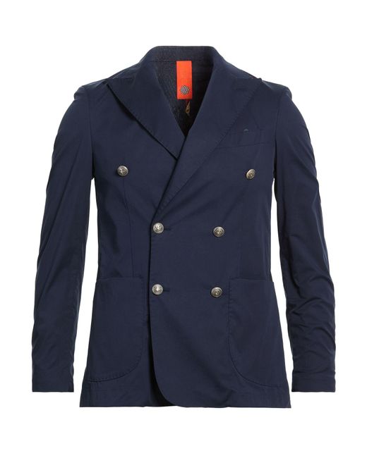 Bharnaba Blue Blazer Cotton, Polyamide, Elastane for men