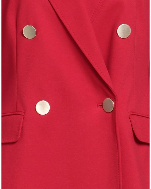 Max Mara Red Blazer Viscose, Polyamide, Elastane