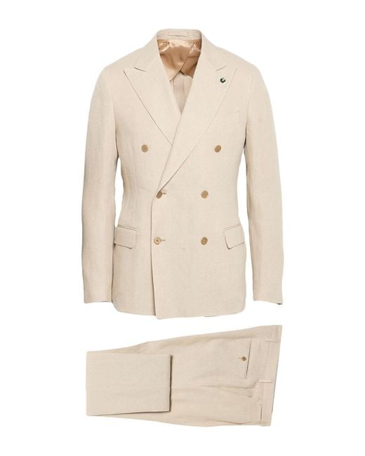 Lardini White Suit Linen for men