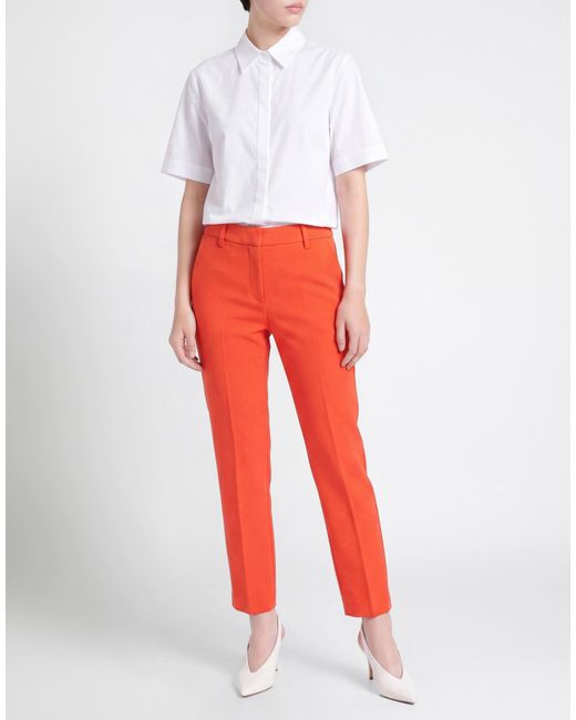 Department 5 Red Pants Polyester, Elastane