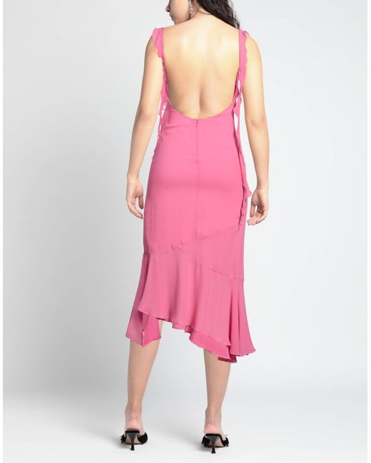 ANDAMANE Pink Midi-Kleid