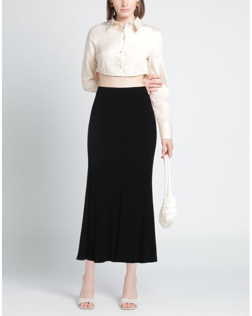 Roberto Collina Black Midi Skirt